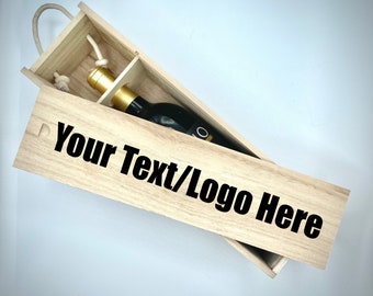 Custom Engraved Wine Box, Gift Box Personalized Your Logo