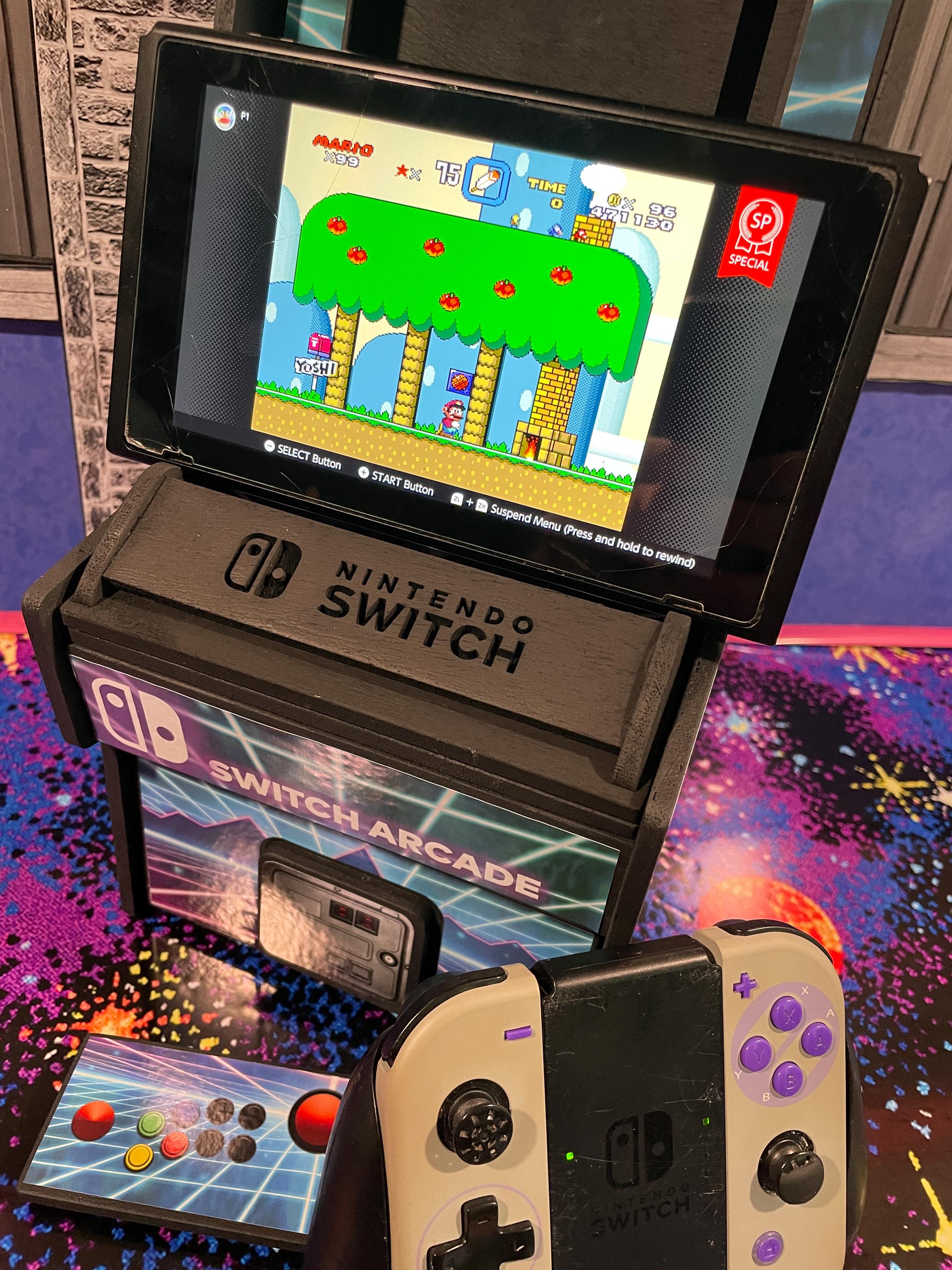 Nintendo Switch Vertical Stand Retro Arcade Cabinet With Backlit