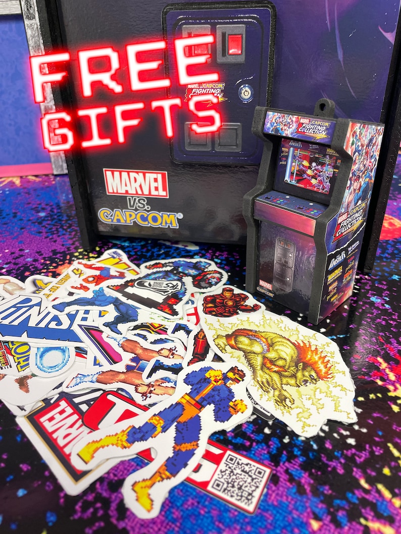 Marvel vs Capcom Collection (inspired) Limited Edition Includes FREE Gifts Switch Stand Arcade With Backlit Marquee Storage Original/OLED image 9