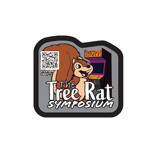 Tree Rat Symposium Squirrel Arcade Sticker