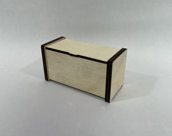 Laser Cut CNC File Small Rectangular Box Smooth Side wood art, SVG, Ai, DXF, Light Burn - file formats 3mm, 4mm, 5mm
