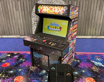 Nintendo Switch 2 Desktop Stand Retro Arcade Cabinet With Storage and Backlit Marquee