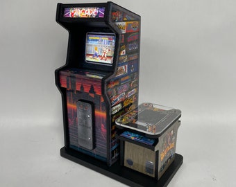Retro Arcade Desk Top Organizer,  Arcade Cabinet, Business Card Holder, Desk Top Pen Holder, Arcade Cocktail Cabinet, 1980's