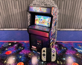 Colección Marvel vs Capcom (inspirada) Edición limitada Incluye regalos GRATIS Soporte para Switch Arcade con marquesina retroiluminada Almacenamiento Original/OLED