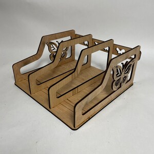 Laser Cut File Shelf Organizer With 3 Shelves, SVG, Ai, DXF, Light Burn - file formats 5.00mm, .1969 in.