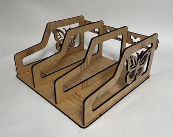 Laser Cut File Shelf Organizer With 3 Shelves, SVG, Ai, DXF, Light Burn - file formats 5.00mm, .1969 in.