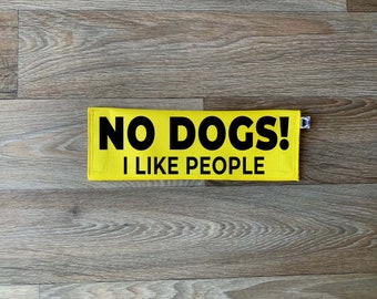 Dog Leash Sleeve | No Dogs - I Like People | Lead Cover | Leash Flag