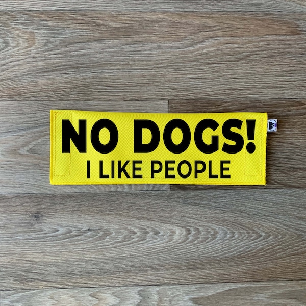 Dog Leash Sleeve | No Dogs - I Like People | Lead Cover | Leash Flag