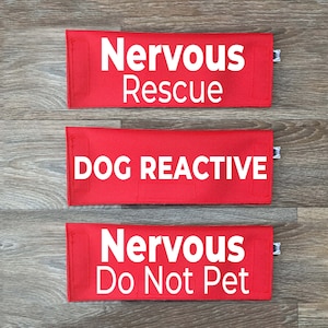 Dog Leash Sleeve | Nervous Rescue | Not Friendly | Do Not Pet | Balanced Training