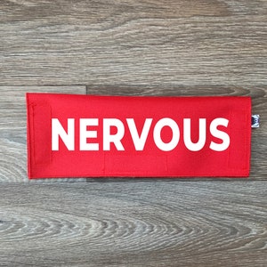 Dog Leash Sleeve | Nervous  | Lead Cover | Leash Sign