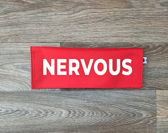 Dog Leash Sleeve | Nervous  | Lead Cover | Leash Sign