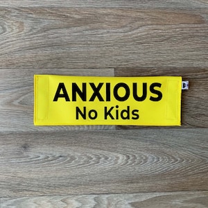 Dog Leash Sleeve | Anxious  No Kids | Lead Cover | Leash Sign