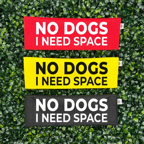 No Dogs - Necesito espacio / Funda para correa de perro / Cubierta de plomo / Letrero de correa