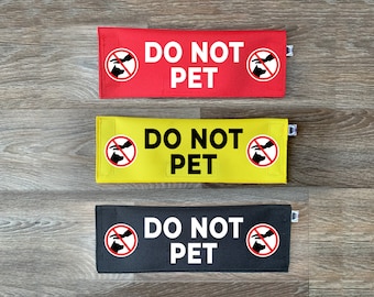 Dog Leash Sleeve | Do Not Pet with Icons | Lead Cover | Leash Sign
