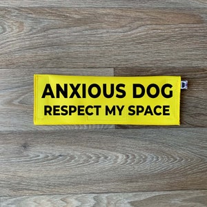 Dog Leash Sleeve | Anxious Dog Respect My Space | Lead Cover | Leash Sign