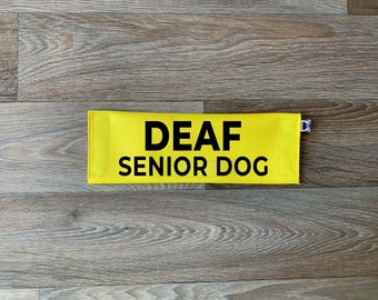 Dog Leash Sleeve | Deaf Senior Dog | Lead Cover | Leash Sign