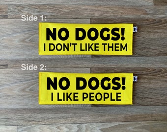 Pawmiscuous Leash Sleeve | No Dogs - I Don't Like Them | Lead Cover | Leash Flag | TikTok