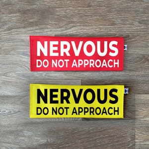 Dog Leash Sleeve | Nervous Do Not Approach | Lead Cover | Leash Sign