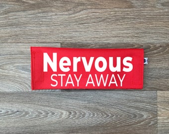 Dog Leash Sleeve | Nervous Stay Away | Lead Cover | Leash Sign