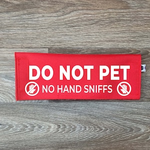 Guaina per guinzaglio per cani / Non accarezzare, non annusare le mani / Copertura per guinzaglio