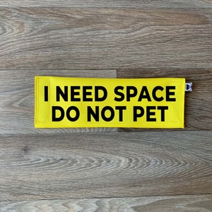 Dog Leash Sleeve | I Need Space Do Not Pet | Lead Cover | Leash Sign