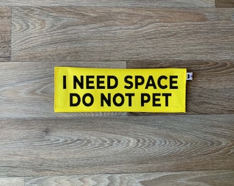 Dog Leash Sleeve | I Need Space Do Not Pet | Lead Cover | Leash Sign
