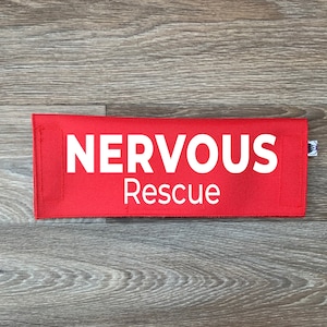Dog Leash Sleeve | Nervous Rescue  | Lead Cover | Leash Sign