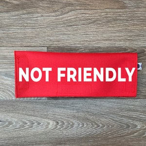 Dog Leash Sleeve | Not Friendly | Lead Cover | Leash Sign