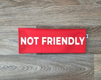 Dog Leash Sleeve | Not Friendly | Lead Cover | Leash Sign