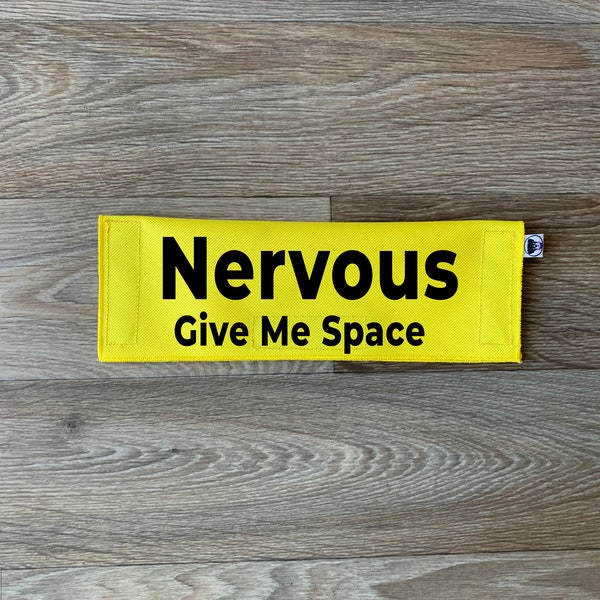 Dog Leash Sleeve | Nervous Give Me Space | Lead Cover | Leash Sign