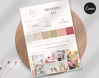 Canva Brand Kit Template: Editable Branding Board (Digital Download)