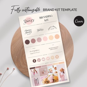 Brand Kit Canva Template  for Branding Kit for Small Business Branding Template for Branding Guide Canva Template Premade Brand Kit Template