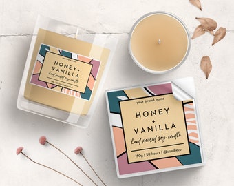 Customizable Candle Label Template: Modern Branding Kit (Digital Download)