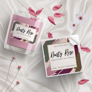 Customizable Candle Label Design: Modern Printable Stickers (PDF)