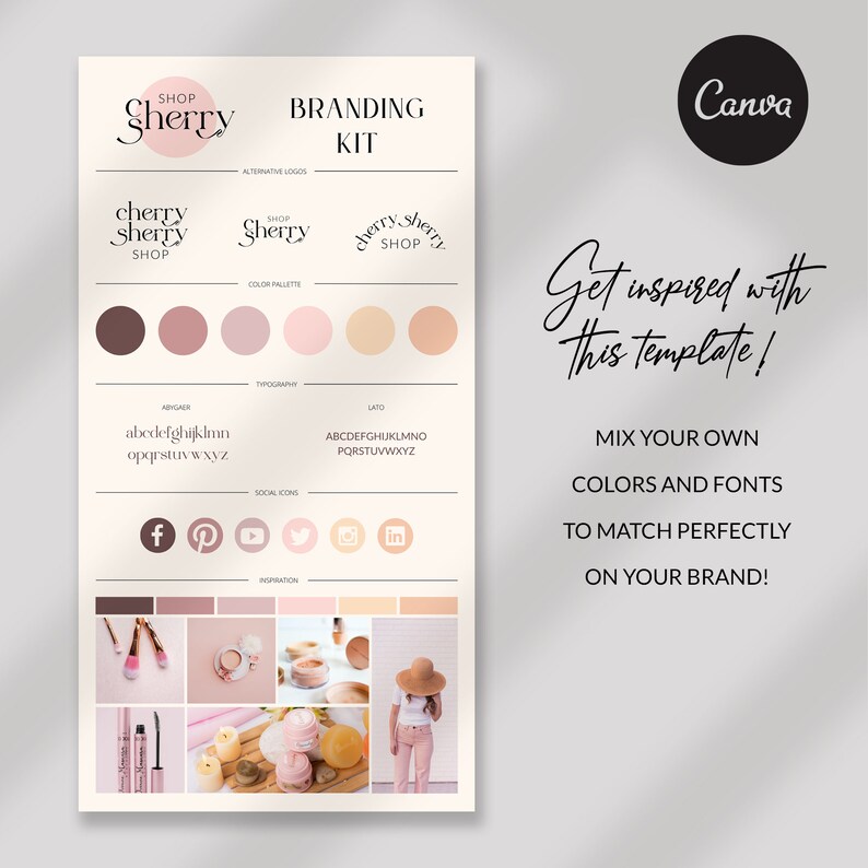 Brand Kit Canva Template for Branding Kit for Small Business Branding