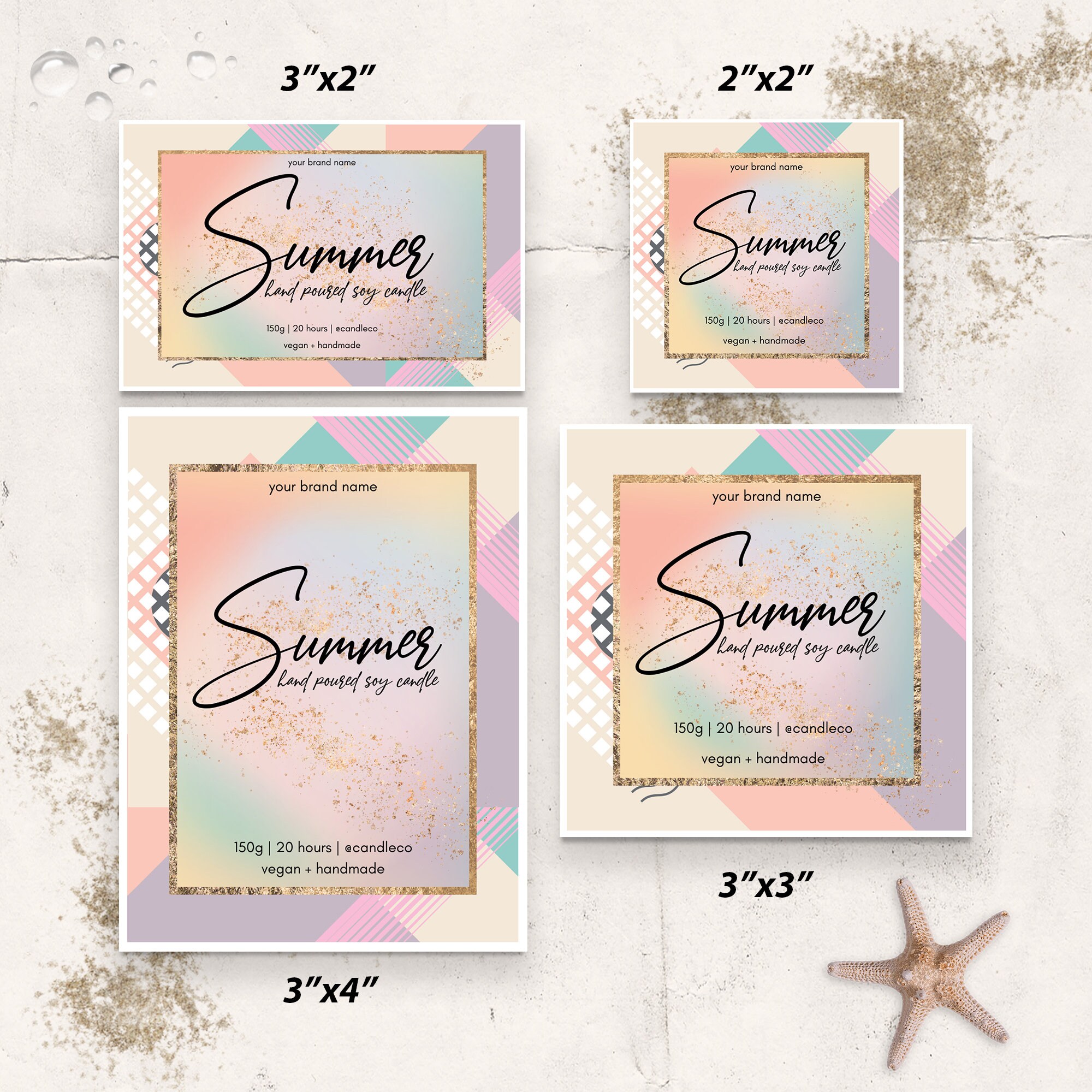 Custom Candle Label Design Perfect for Candle Business Owners Etsy