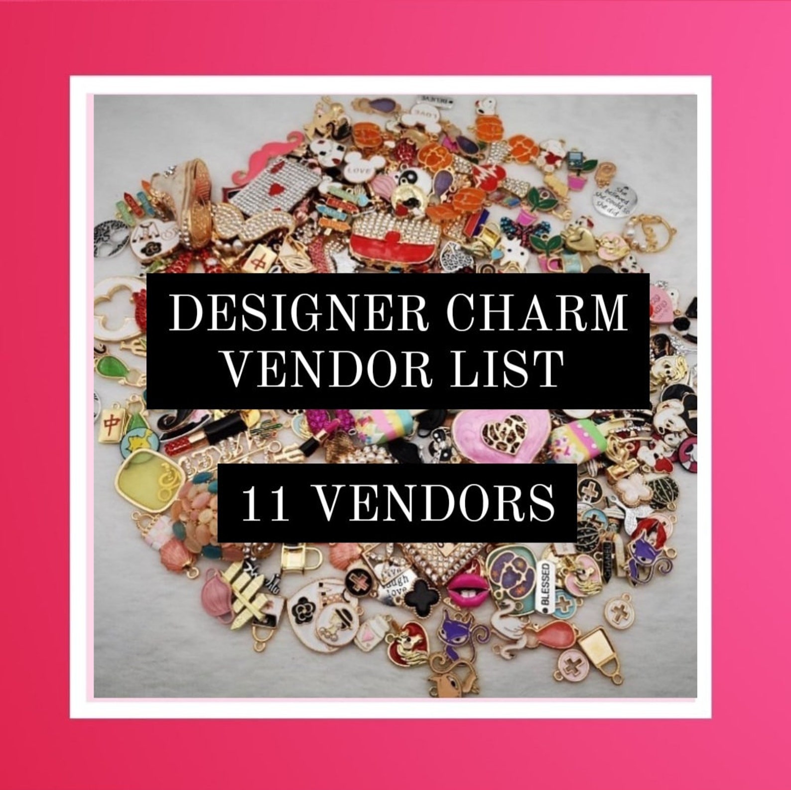 Designer Charm Vendor List DIGITAL Etsy