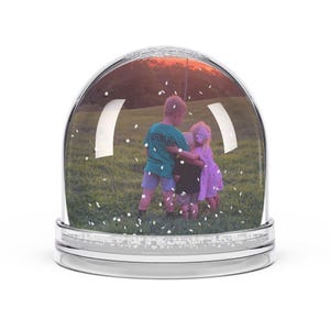 パーソナライズされた写真スノードーム：カスタム記念品ギフト