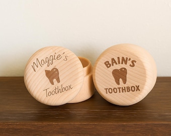 Personalized Wooden Tooth Fairy Box: Custom Engraved Keepsake