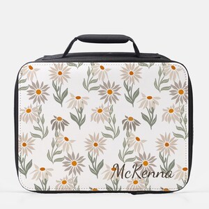 Personalized Floral Lunch Box, Boho Lunch Box, Back to School, Customized Lunch Box