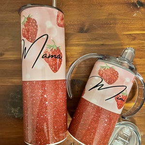 Mama and Mini Strawberry Matching Tumblers