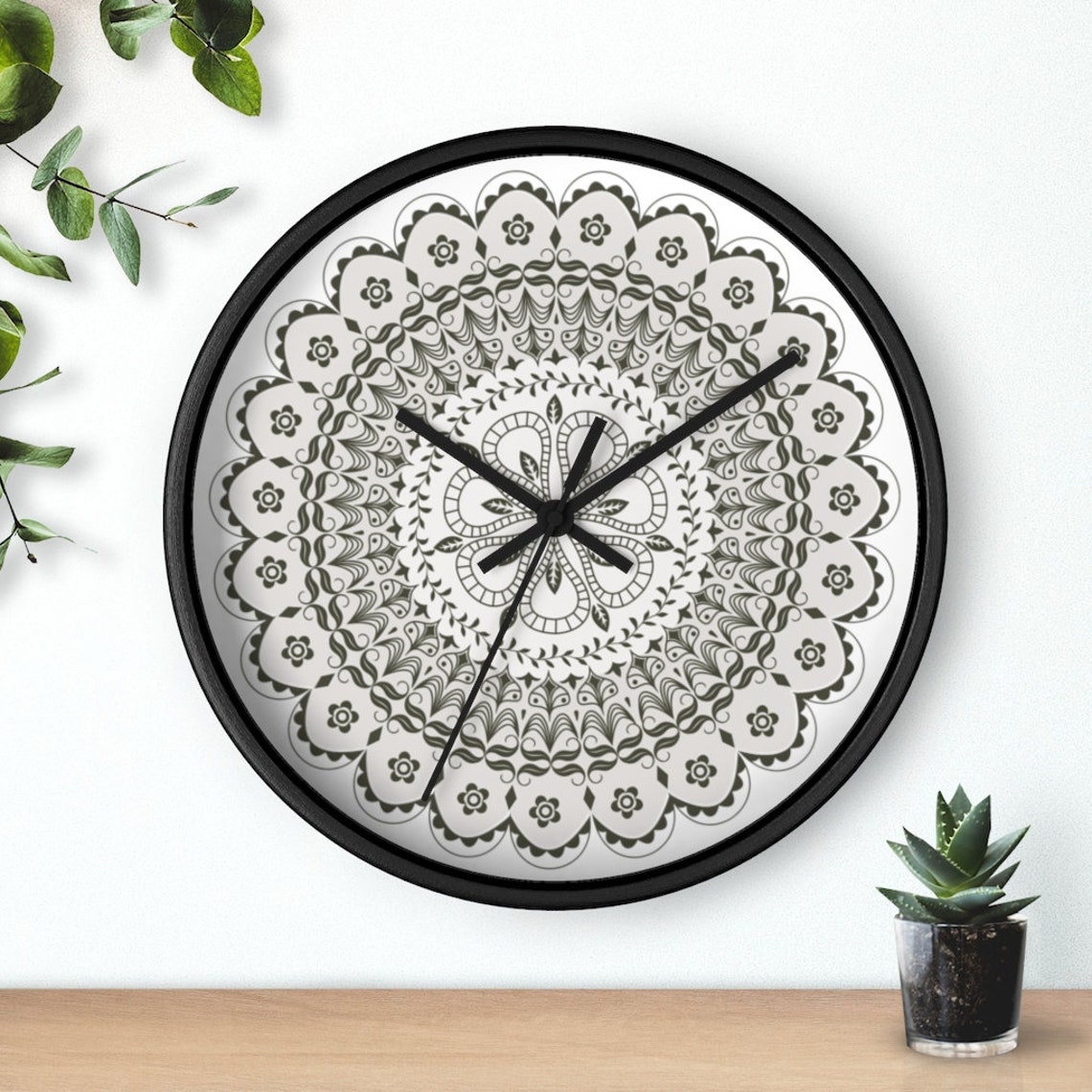 Zen Boho Wall Clock Hanging clock wall clock zen clock Etsy