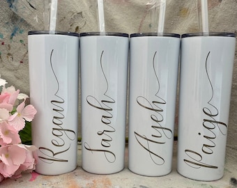 Girls Trip Skinny Tumbler with Lid and Straw, Girls Trip Cups with Name, Engraved Skinny Tumbler, Wedding Party Gift, Bachelorette Party