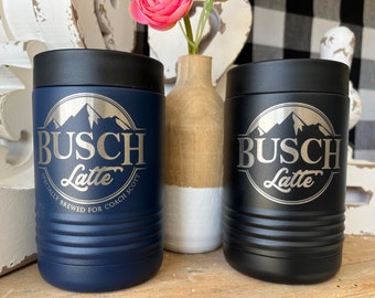 Wedding Party Beer Can Cooler Gift - Custom Engraved Latte Cozie - Gift for Wedding - Men's Gifts - Wedding Party Favors