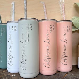 Girls Weekend Cup, Personalized Skinny Tumbler for Girls Trip, Gift for Girls Weekend, Engraved Vacation Tumbler