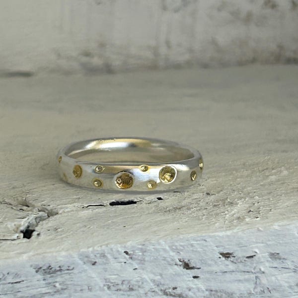 Sterling Silver & 24ct Gold Artisan Ring | Made in Australia | Handmade