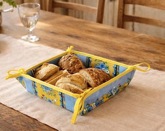 France Traditional Provence basket coated cotton kitchen decor table accessories blue tradition
