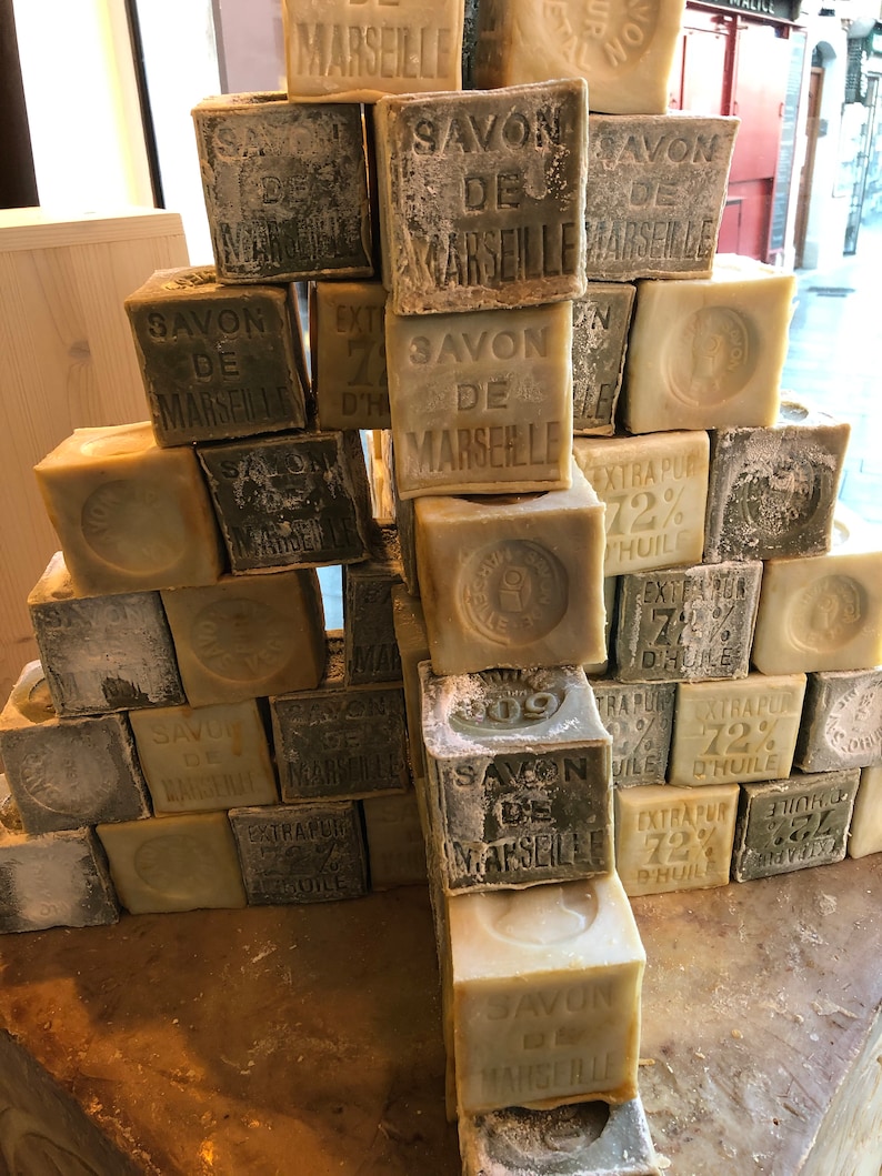 Authentic French Marseille large cube Soap 10.5 oz vegetable oil or olive oil image 1