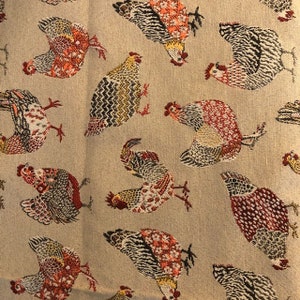 Provence table runner roosters pattern from France