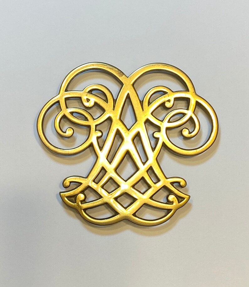 Thomas Jefferson Cipher Monticello brass trivet 1951 Etsy